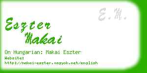 eszter makai business card